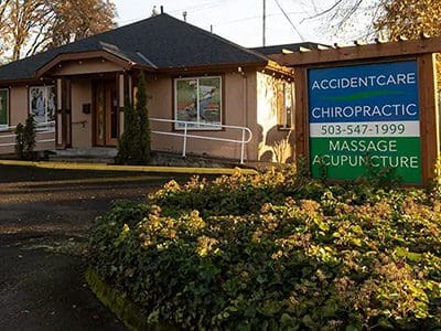 Hillsboro Chiropractor Clinic front doors.