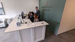Woodburn Chiropractic Clinic reception and waiting room.