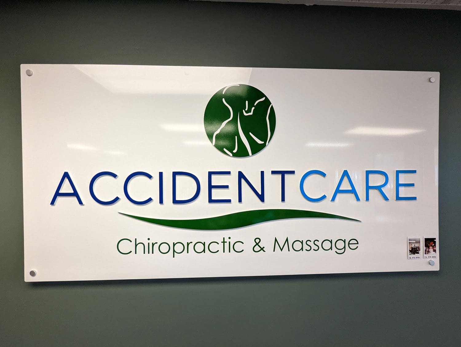 North East Portland Accident Care Chiropractic sign with logo.
