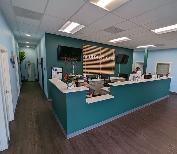 Vancouver Chiropractor Clinic front desk and reception area.