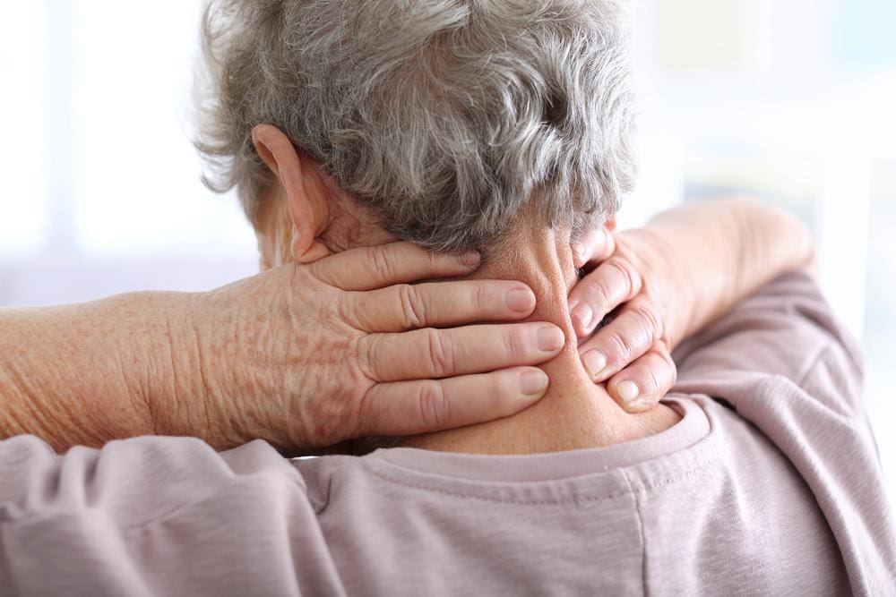An elderly woman is suffering from Cervical Radiculopathy.
